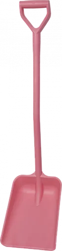Лопата литая с короткой ручкой, эргономичная, полипропилен - 270 х 340 х 1120 мм., розовый