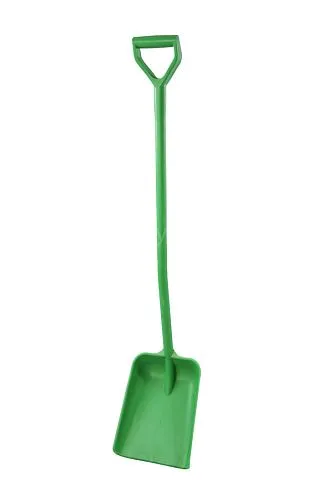 Лопата литая с длинной ручкой, эргономичная, полипропилен - 270 х 340 х 1330 мм., зеленый