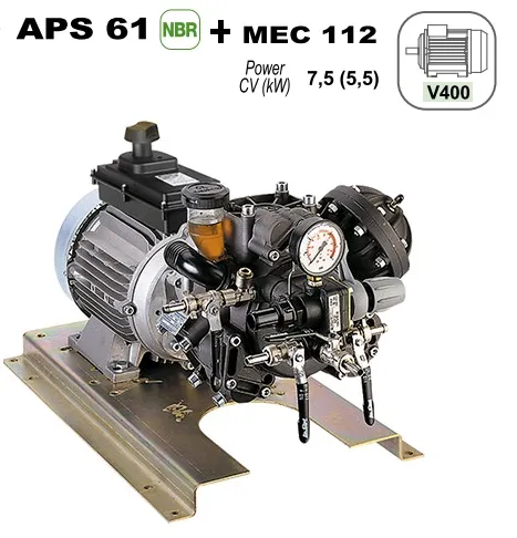 Насос мембранный Comet® серия APS 61 (62,3 л/мин; 40 бар) с эл. двигателем MEC112 (380В)