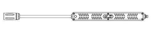 Удлинитель 700 мм нерж. с эжектором Ø2,5, и пенная насадка FL3, вход 1/4 ш.