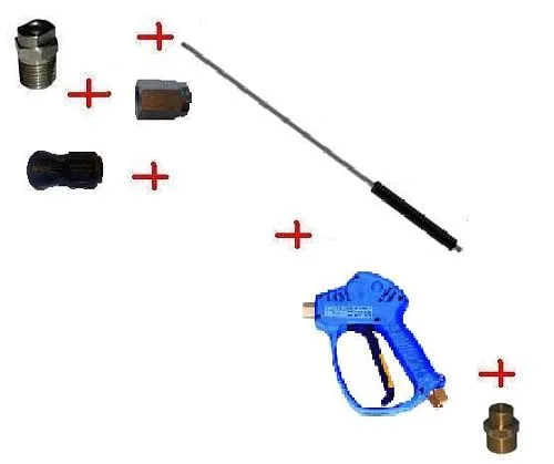 Распылительный пистолет в сборе с форсункой курок RL51 М22х1,5ш  1500мм (нерж).