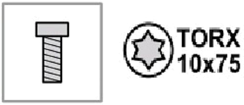 Крепежное изделие форсункодержателя (саморез) TORX 10x75 (звёздочка)