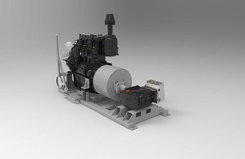 Насосная группа KDS 100 л/мин 200 бар  дизельный двигатель 45 кВт с пультом управления