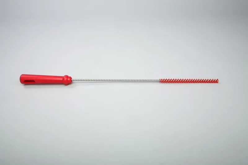 Ерш для чистки труб/бутылок средней жесткости, полиэстер - 10х150х500 мм., красный