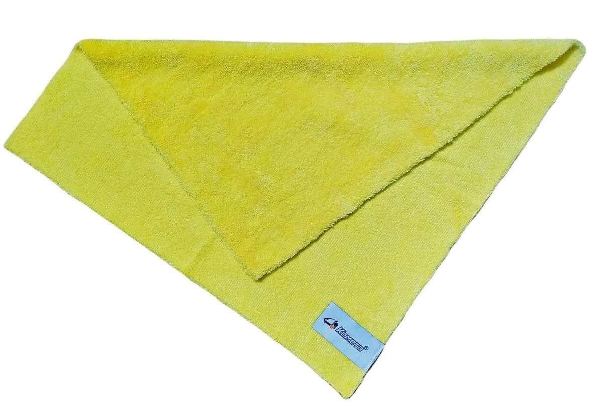 Микрофибра, желтая, 40х40, 400 gsm, с логотипом, в упаковке