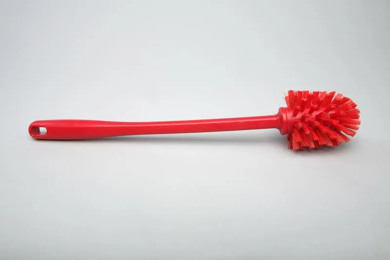 Ерш для труб с ручкой, жёсткий, полиэстер - ø 63х80х370мм., красный