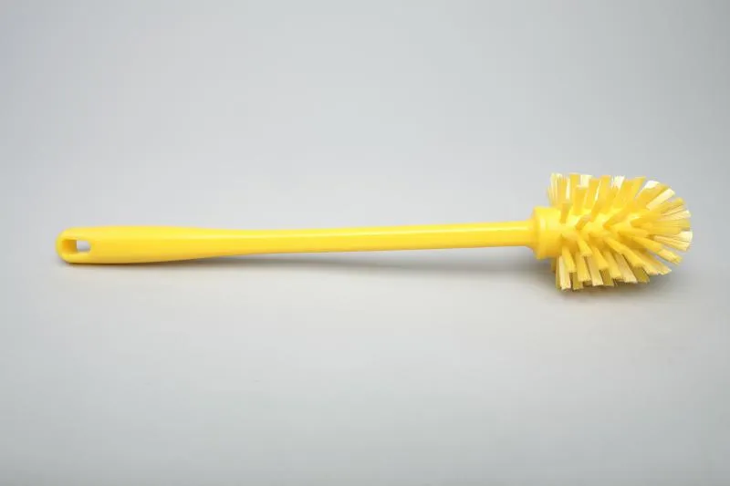 Ерш для труб с ручкой, жёсткий, полиэстер - ø 63х80х370мм., желтый