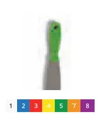 Скребок нерж. с полипропиленовой ручкой, мягкий 40 мм., зеленый