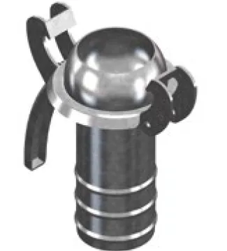 Ниппель под шланг, 76х76, с ограничительным кольцом (Оцинкован)